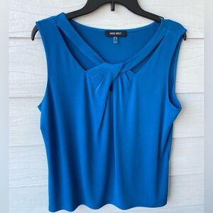 Nine West Blue Sleeveless Top